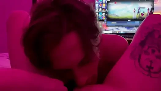 Real Couple Intimate Moment Under Red Lights