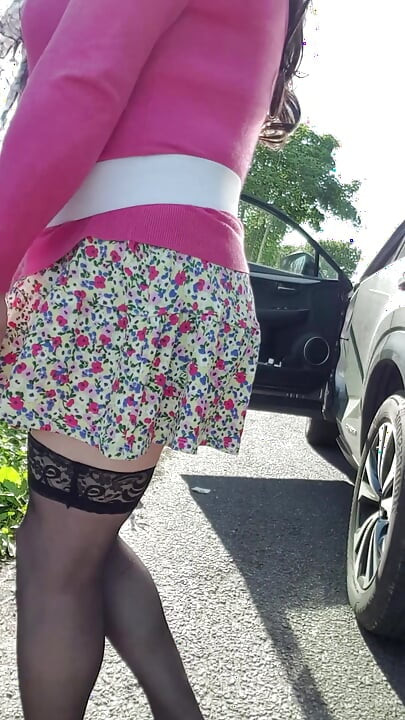 Just parked in layby, a little view of my panties
