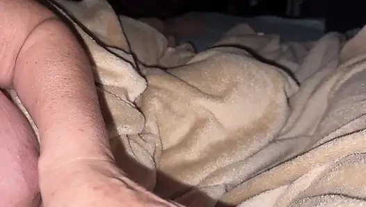 I am playing with my stepmom under the blanket