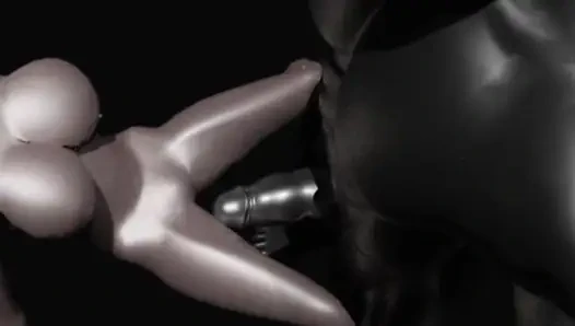 Здоровая женщина с жестким черным мужчиной ночью делает наслаждение хардкорной ночью с большой задницей в ее стоготках