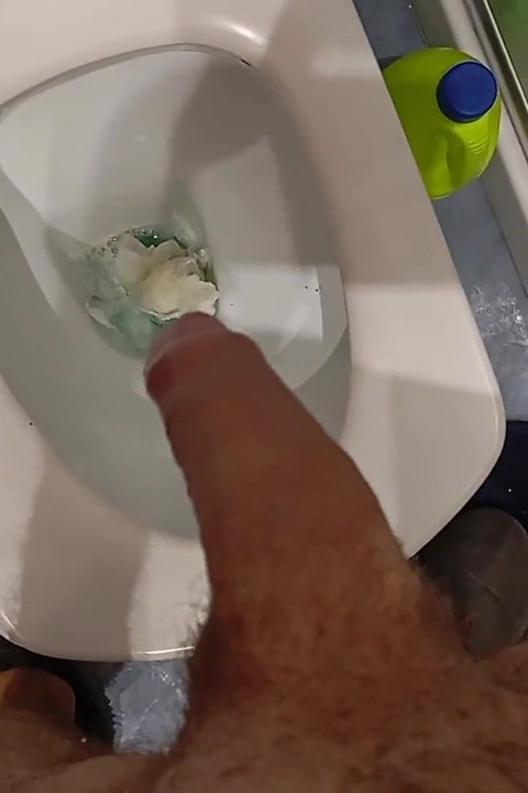 The Pig Shows You His Cumshot After Jerking off and Takes a Shower for You