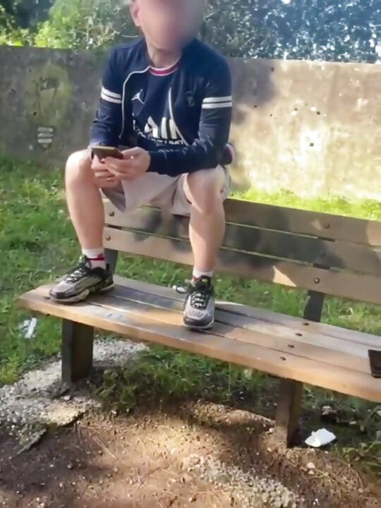 Amateur Boy Lost a Bet and Had to Expose and Touch His Cock in a Park
