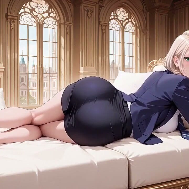 Office to Bedroom Taboo Contrast, Silver-haired Partner Watching Jealously. She Dares to Be so Lazy and Teasing in Private?
