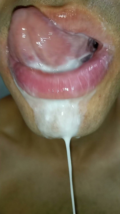 Cumslut JOI Long tongue begging for your cum, I want my milk, close-up slow motion | Clip 3