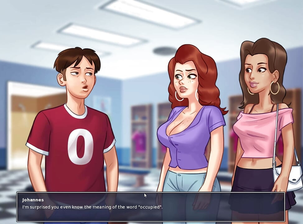Summertime saga - aulas extras estão ajudando peitos grandes e lindamente