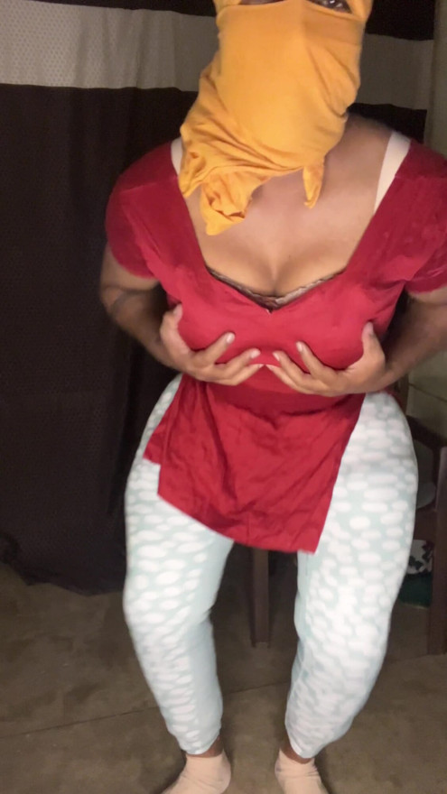 satin silk dress suit salwar hot crossdresser big tits and boobs | Clip 2