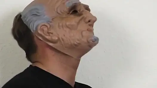 Blindfolded Blonde Slut Fucked by Creepy Masked Stud