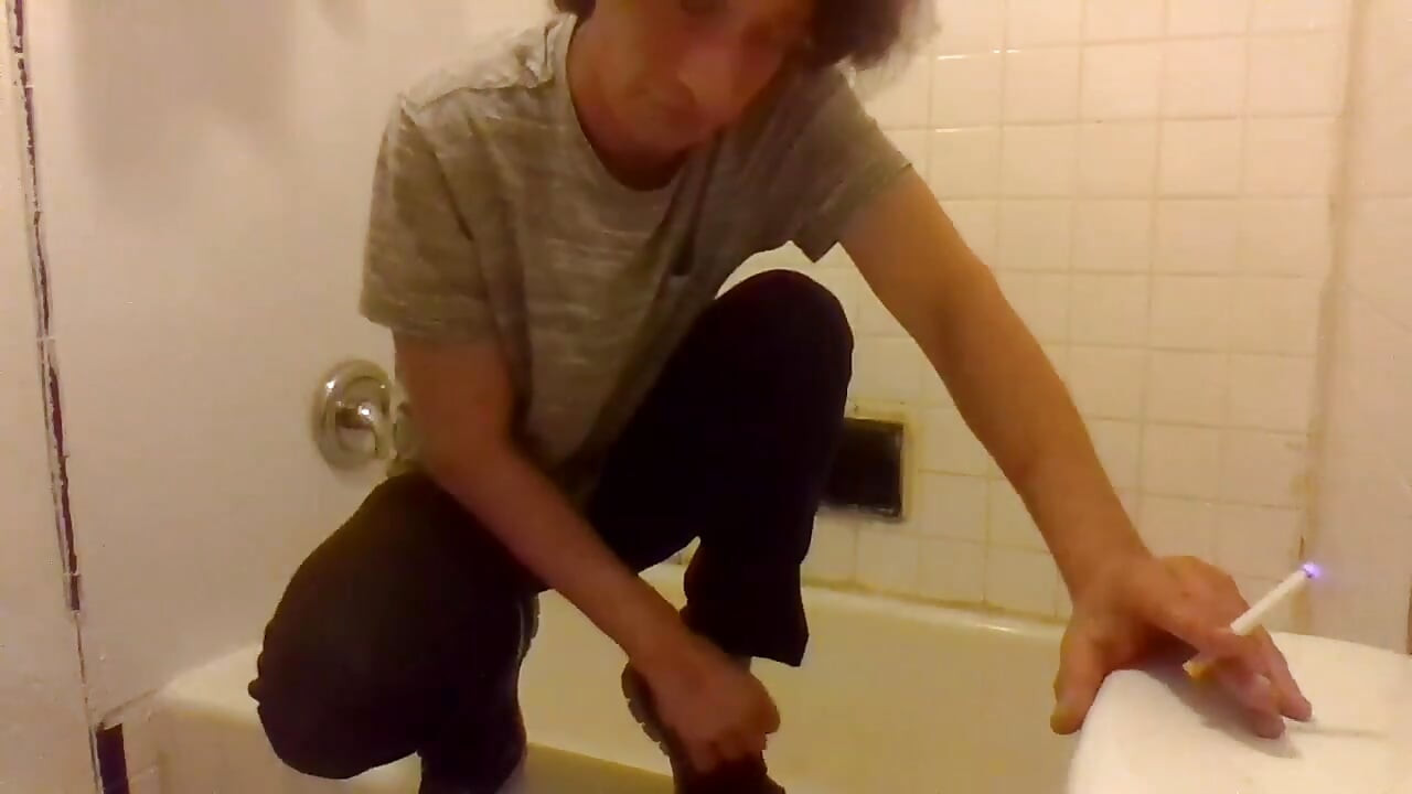Stripping Buttnaked; Peeing in My Mouth & on My Face, Titties and Asshole