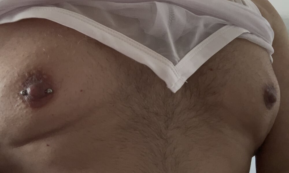My nipples are very excited about a new underwear that hides my new piercing