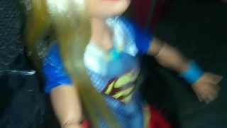 Super girl cum face doll