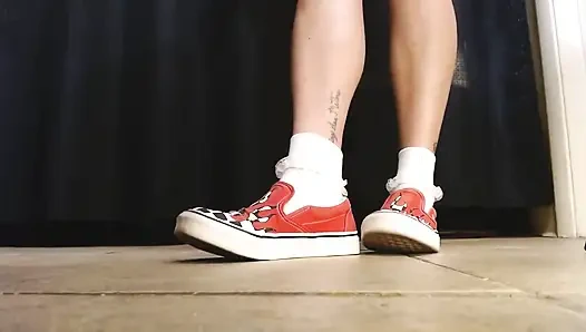 Ruffled White Socks Vans Flame Sneakers Shoeplay