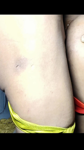 Emotional moment from "Brother in law caught sister in law fingering her pussy then fucked her hard in yellow dress"