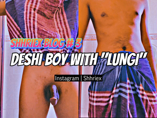 Bengali boy in Lungi and Collecting A Huge White Sauce