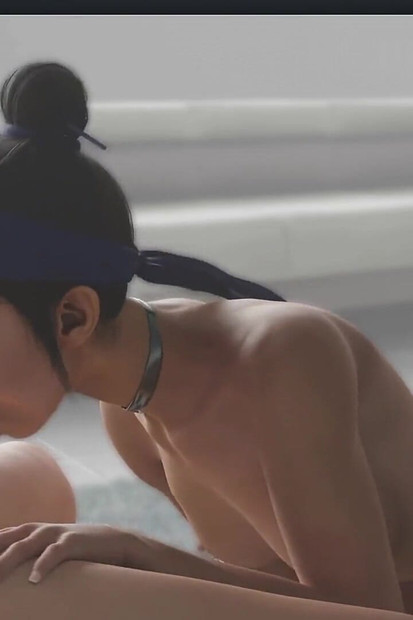 Cassie Cage dobiva pušenje transrodnog kurca od Kitane, Napaljene grudi Luna Snow u trojci Trans Jebanje