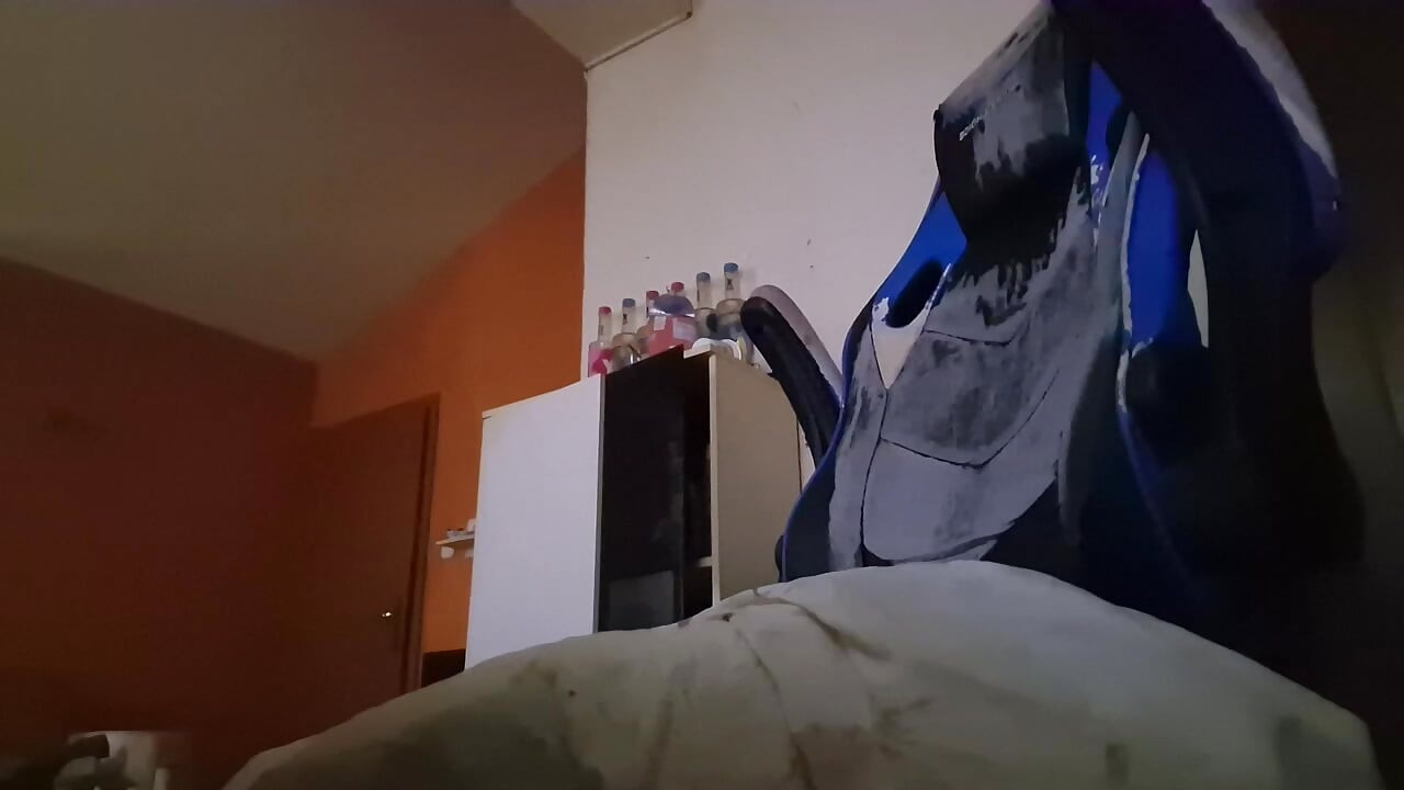 solo porn with toys and drinks