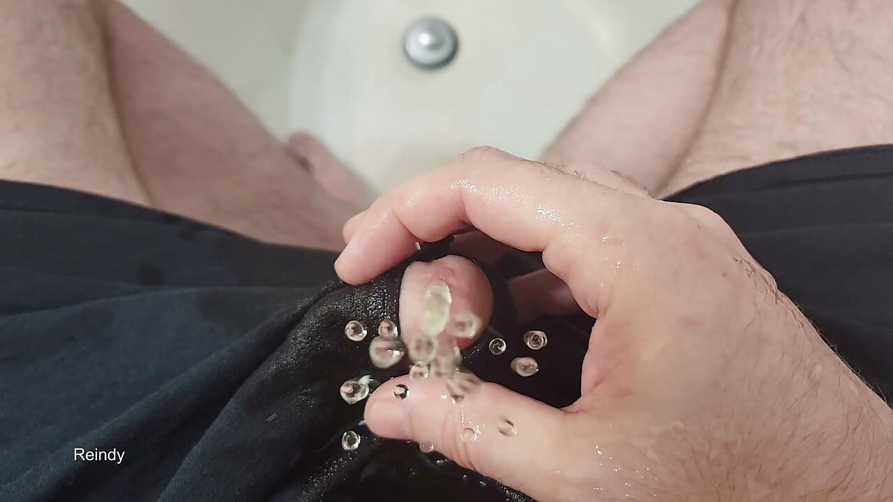 Up Close Cock Pee Hole Squirting Piss, Soaking Boxers, and Cumming