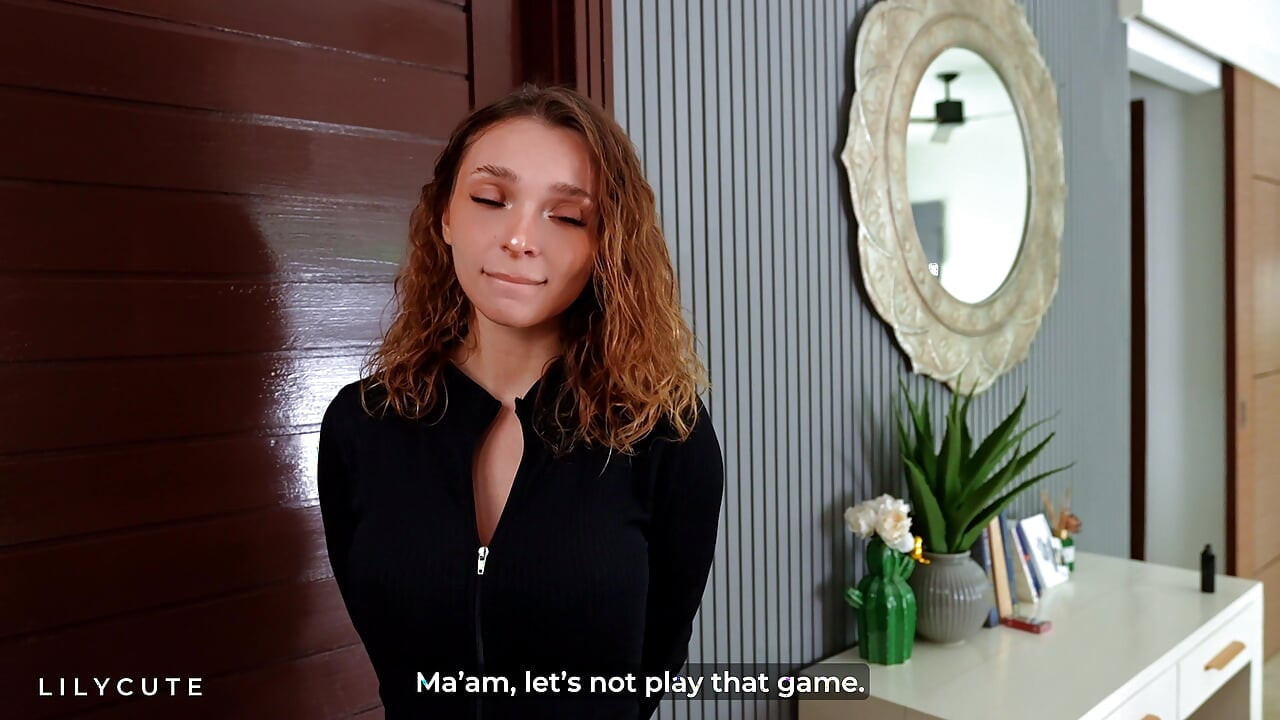 Delivery Girl Drops the Package Pays with Her Ass!