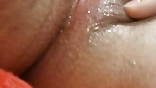 Close up masturbation squirt