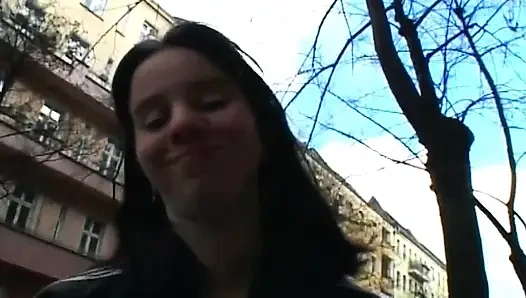 Brunette Solo Plays with Dildo and Shows Cum