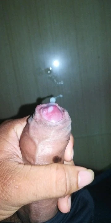 Uncut Indian small cock finally cum with load 007