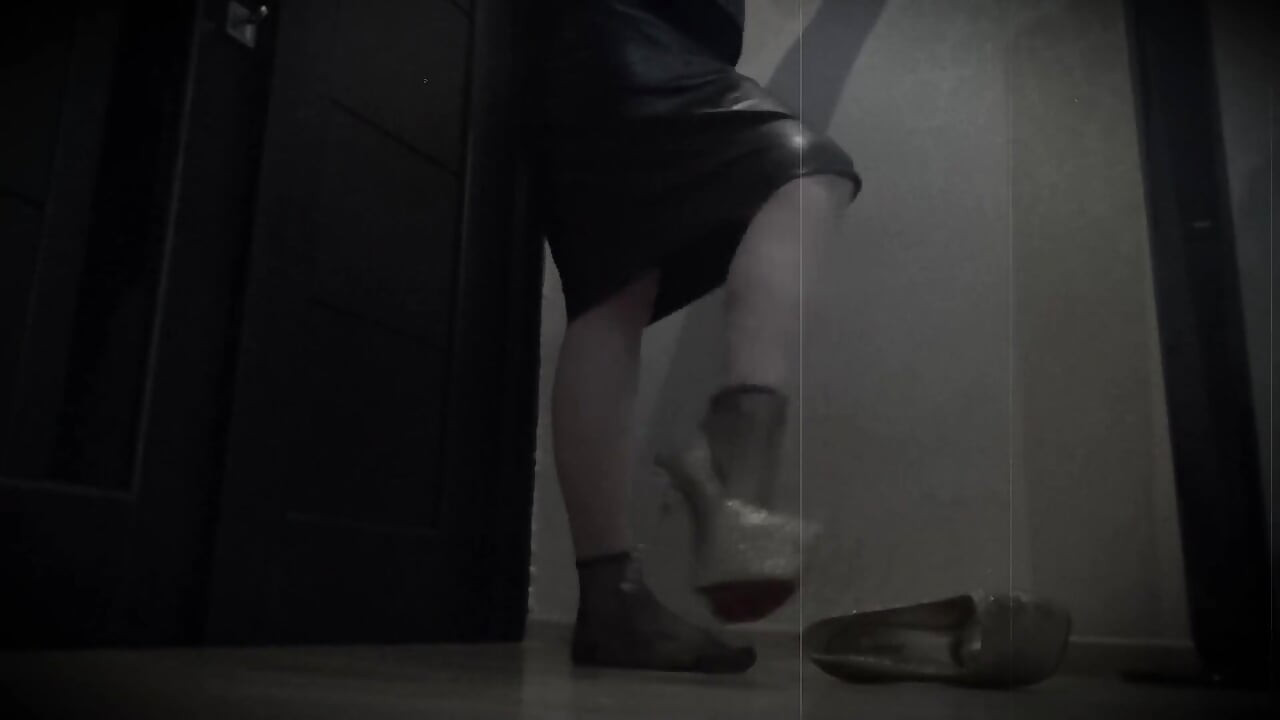 Mesmerizing shiny nylon socks