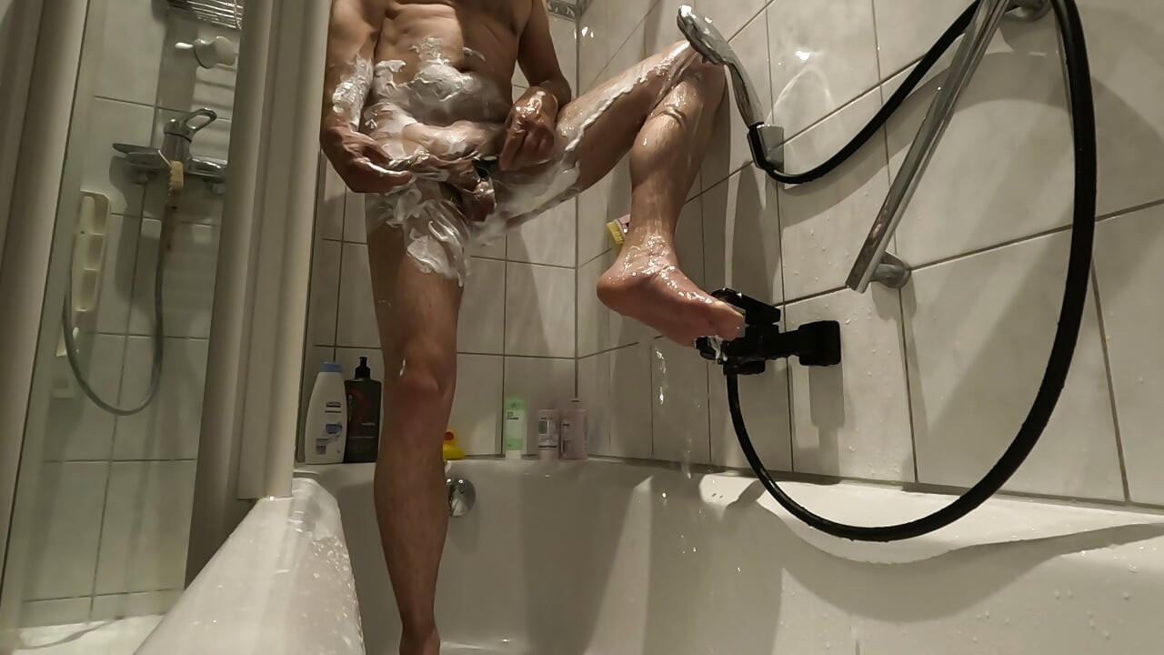 Shaving my Cock and Ass in Bathroom from Stepsister