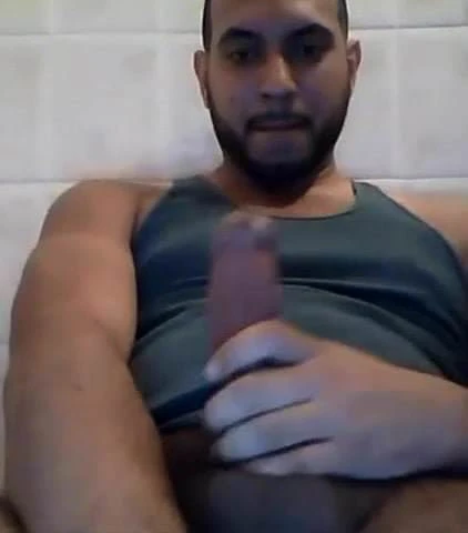 Sexy latino with nice dick cumming