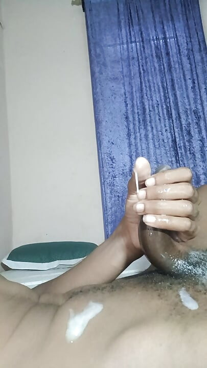 Jarking off untill massive cum