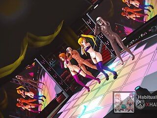 Mmd r18 Sex-Tanzlamm während der öffentlichen Show 3d, Hentai