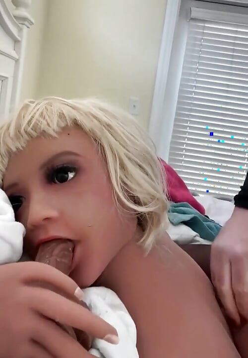 Sexy Crossdressing Slut Fucks Sex Doll in Lingerie