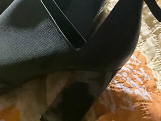 Pequeña corrida rápida en mis nuevos tacones verdes