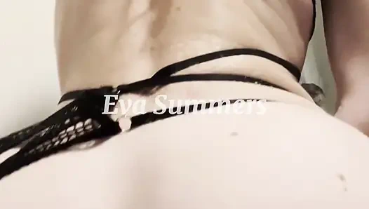 Blonde PAWG Reverse Cowgirl Tight Creamy Pussy Riding Big Dildo