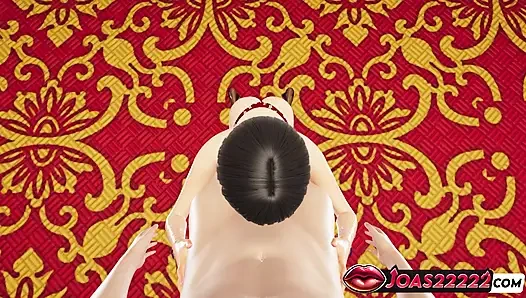 Ishimaru maki si gadis seksi jepang dengan animasi 3d lagi asik nyepong kontol sampai tenggorokan dan footjob