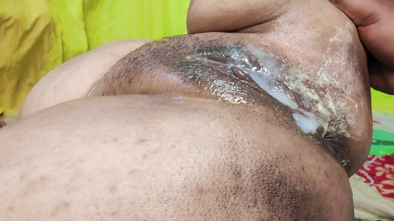 Cum on pussy and  harder anal fucked with her stepmom.