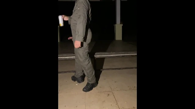 After work is done decide to jerk off in my mechanic jumpsuit and shoot a creamy load - wet with precum lube