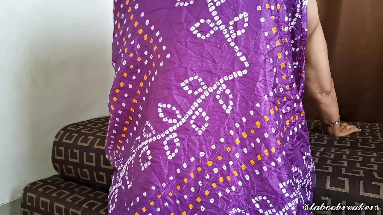 Purple Saree Love the Gujrati Bhabhi Feeling