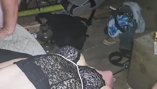 Tante seksi dientot di muka dan didobel penetasi sama mmf