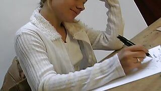 Perky titted German schoolgirl showing off her masturbation skills