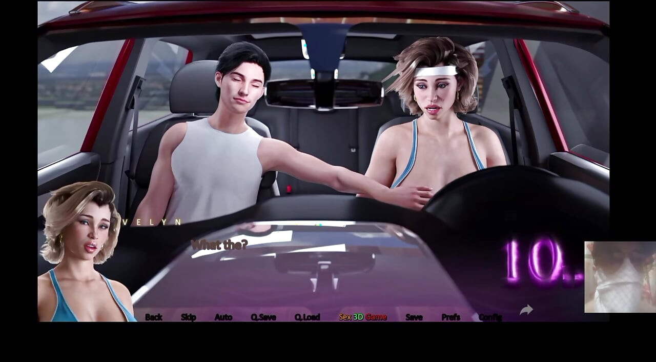 Step-Sis almost caught us!! MILF Step-Mom gave me a blowjob in the car and eats my load.