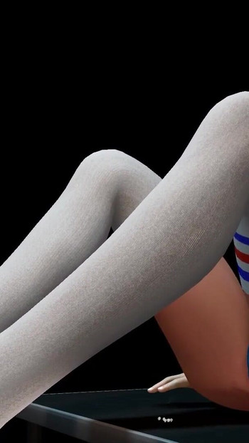 Nezaobilazan trenutak iz filma "Long Socks Footjob with Gender Bender Chucky"