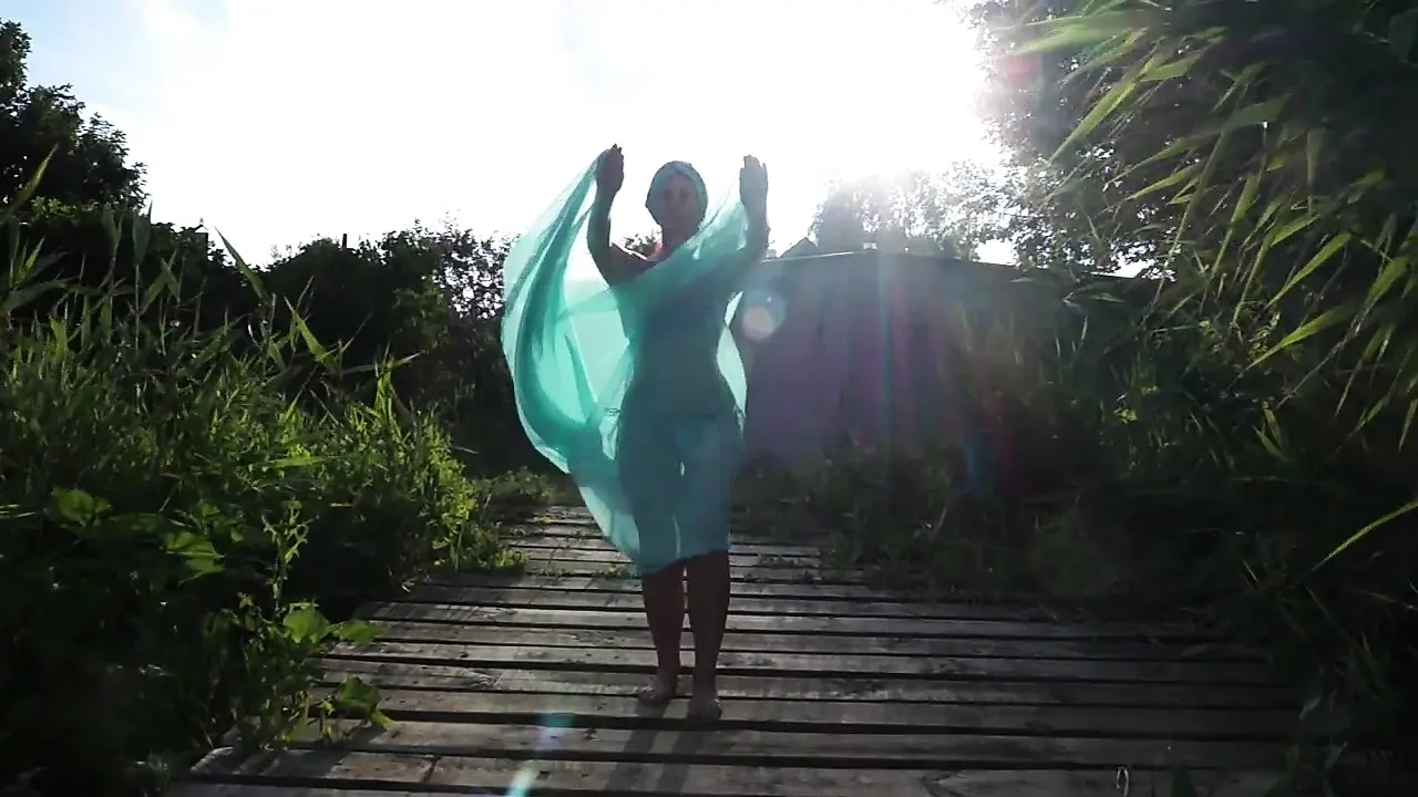 Semi-nude dance on planket