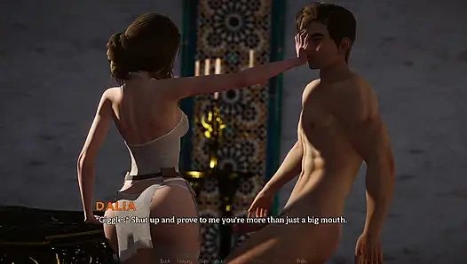 Blonde Slut Lies Back on Table, Takes Massive Cock Down Her Throat