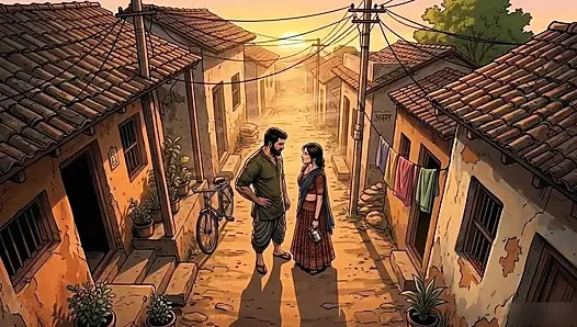 Raju and Seema started making a hut in the jungle and started having sex.