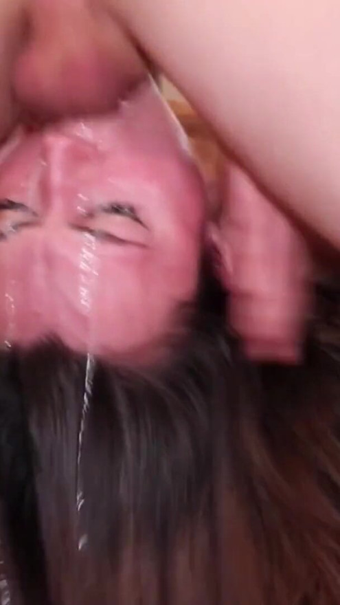 Handcuffed Facefuck and Hard Sloppy Deepthroat Throatpie | Clip 1