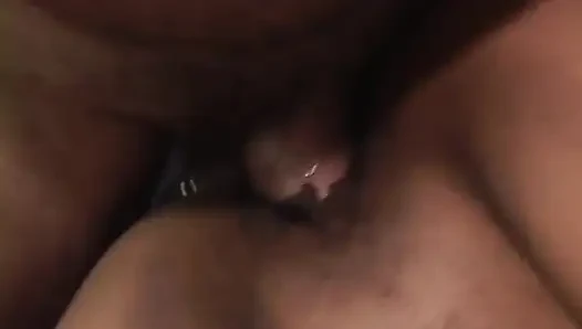 Blonde girl leans over and gives a surprise blowjob then fucks