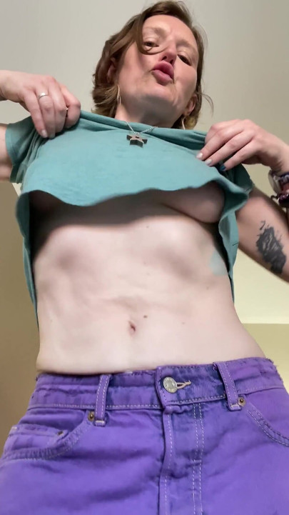 Sit Down and Shut up as I Do a Striptease, with a Bush, Boobs and Belly Play!