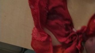 cumshot on my wife's underwear