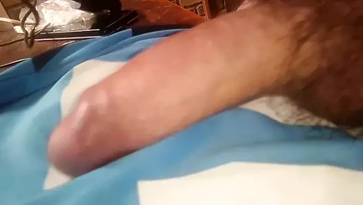 Felching porn video – Young Colombian porn with a big penis masturbates for a lot of milk