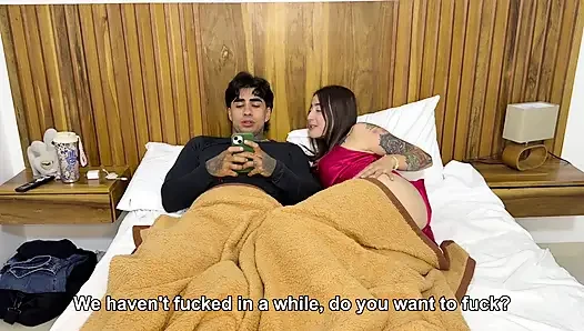 I manage to convince my best friend to fuck right next to her husband