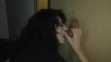 Dirty homemade glory hole for wife